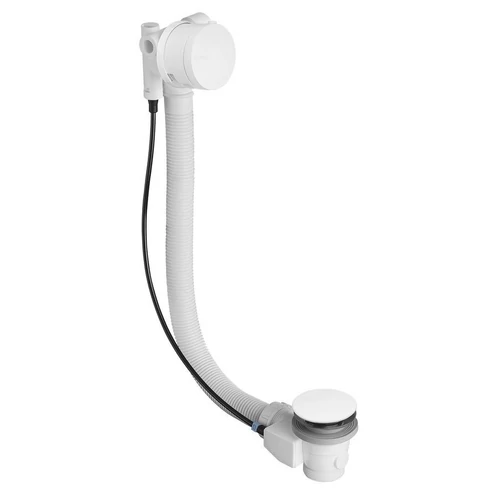 SAPHO POLYSAN MARBLE kád le- és túlfolyó, bovdenes, 775mm, fehér (11051W)