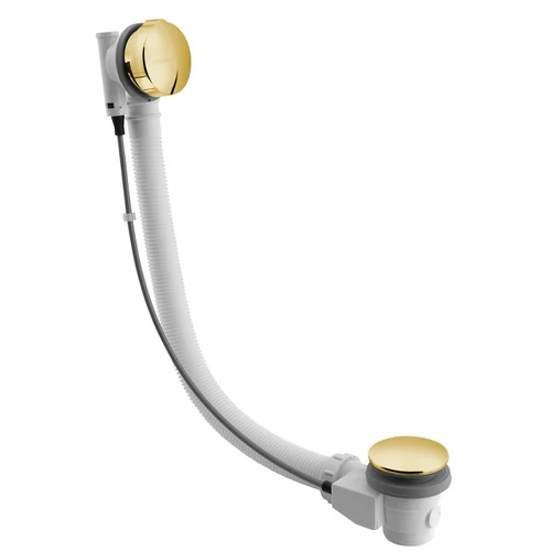 SAPHO POLYSAN kád le- és túlfolyó, automata, 575mm, dugó átm:72mm, arany (71680G)