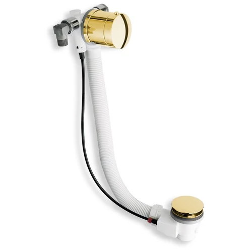 SAPHO POLYSAN kád le- és túlfolyó, kádtöltővel, automata, 975mm, dugó átm:72mm, arany (71686G)