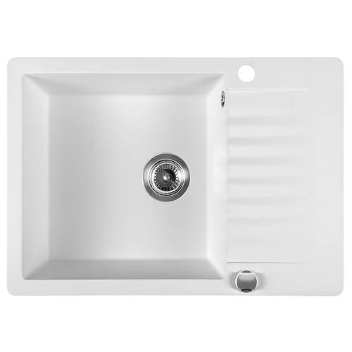 SAPHO Gránit mosogató, egymedencés, 71x50cm, fehér (GR6531)