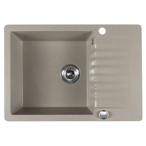 SAPHO Gránit mosogató, egymedencés, 71x50cm, beige (GR6532)