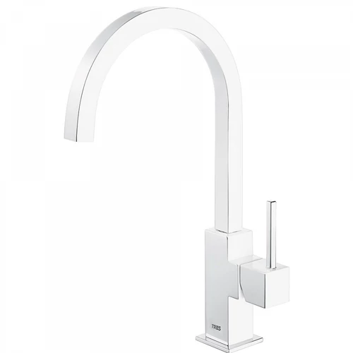 Tres Top-Tres egykaros mosogatócsaptelep 22 x 22 mm-es kifolyóval matt fehér 030497BM