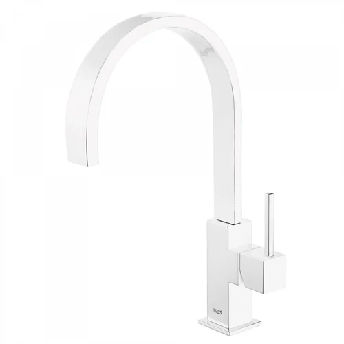 Tres Top-Tres egykaros mosogatócsaptelep téglalap alakú perlátorral matt fehér 030498BM