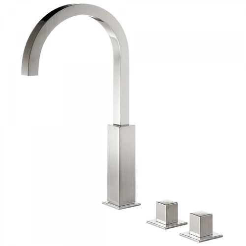 Tres Cuadro Exclusive pultba építhető két fogantyús mosdócsaptelep acél 00810504AC