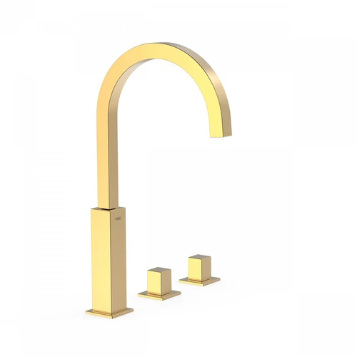 Tres Cuadro Exclusive pultba építhető két fogantyús mosdócsaptelep arany 00810504OR