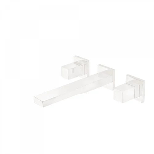 Tres Cuadro Exclusive két fogantyús fali mosdócsaptelep 180 mm-es kifolyóval matt fehér 00815301BM