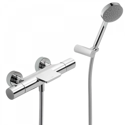 Tres Max-Tres termosztátos kádcsaptelep cascade kifolyóval, kézi zuhannyal 06117209