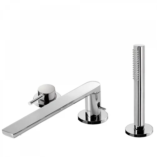 Tres Max-Tres kádperembe építhető csaptelep kézi zuhannyal 230 mm-es kifolyóval 06216102