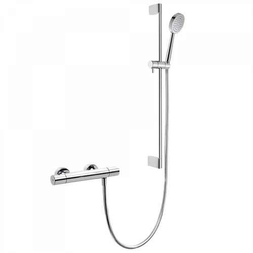 Tres Max-Tres falon kívüli termosztátos zuhanycsaptelep zuhanyszettel 06216402