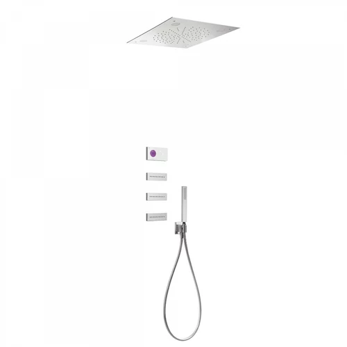 Tres Shower Technology falba építhető elektronikus termosztátos zuhanyrendszer CHROMOTHERAPY 09286310