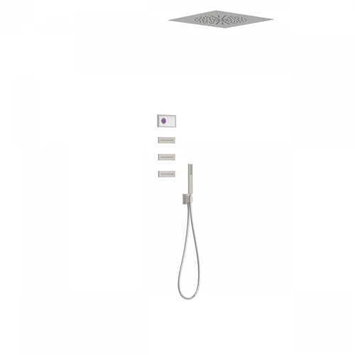 Tres Shower Technology falba építhető elektronikus termosztátos zuhanyrendszer acél 09286312AC