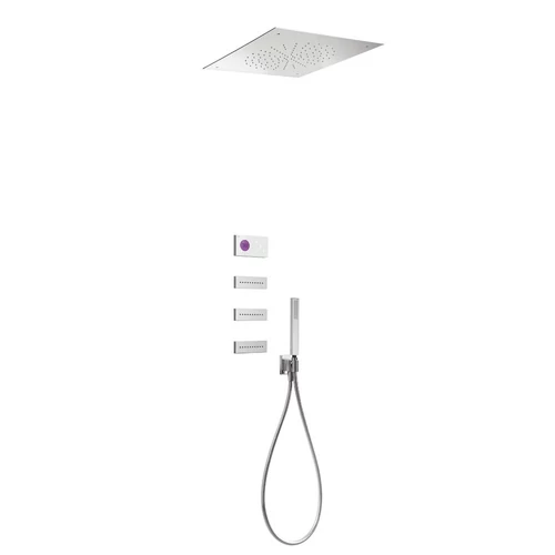 Tres Shower Technology falba építhető elektronikus termosztátos zuhanyrendszer matt fehér 09286312BM