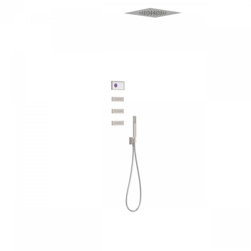 Tres Shower Technology falba építhető elektronikus termosztátos zuhanyrendszer acél 09286313AC