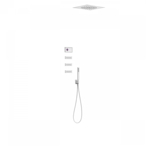 Tres Shower Technology falba építhető elektronikus termosztátos zuhanyrendszer matt fehér 09286313BM