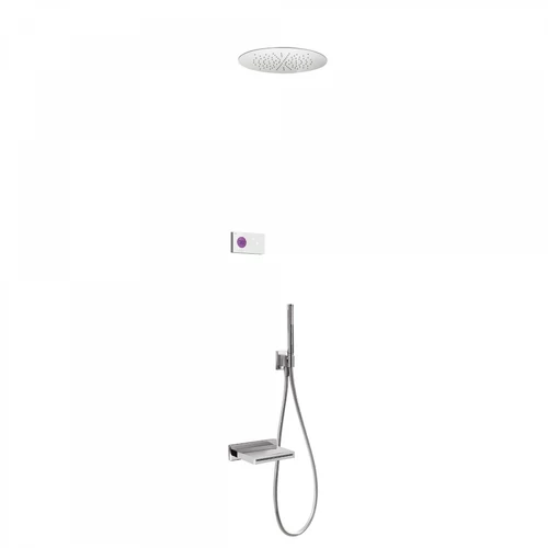 Tres Shower Technology falba építhető elektronikus termosztátos zuhanyrendszer kádkifolyóval 09286320