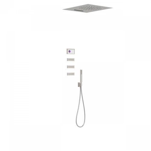 Tres Shower Technology falba építhető elektronikus termosztátos zuhanyrendszer acél 09286404AC