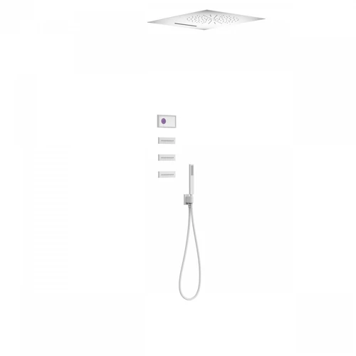 Tres Shower Technology falba építhető elektronikus termosztátos zuhanyrendszer matt fehér 09286404BM