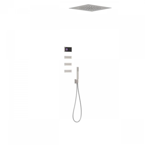 Tres Shower Technology falba építhető elektronikus termosztátos zuhanyrendszer acél 09288312AC