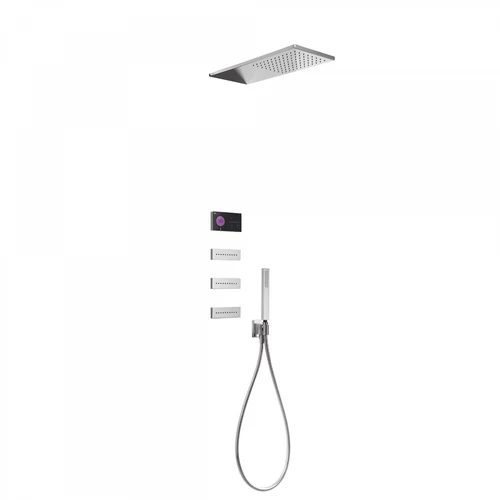 Tres Shower Technology falba építhető elektronikus termosztátos zuhanyrendszer 09288314