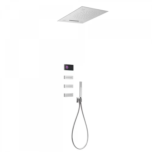 Tres Shower Technology falba építhető elektronikus termosztátos zuhanyrendszer CHROMOTHERAPY 09288402
