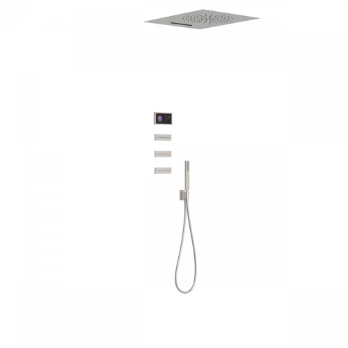 Tres Shower Technology falba építhető elektronikus termosztátos zuhanyrendszer acél 09288404AC