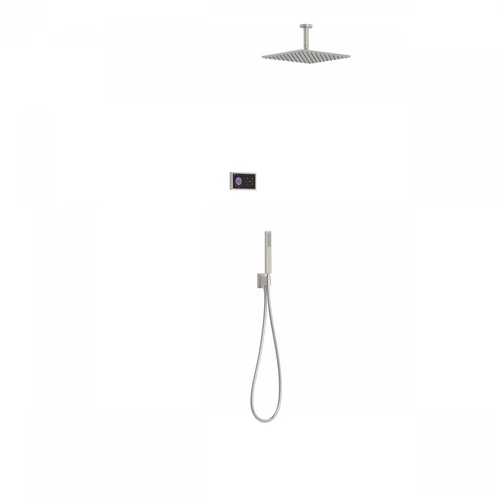 Tres Shower Technology falba építhető elektronikus termosztátos zuhanyrendszer acél 09288564AC