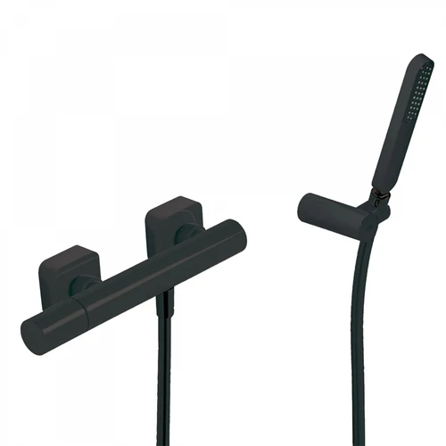 Tres Loft Colors egykaros falon kívüli zuhanycsaptelep kézi zuhannyal matt fekete 20016701NM