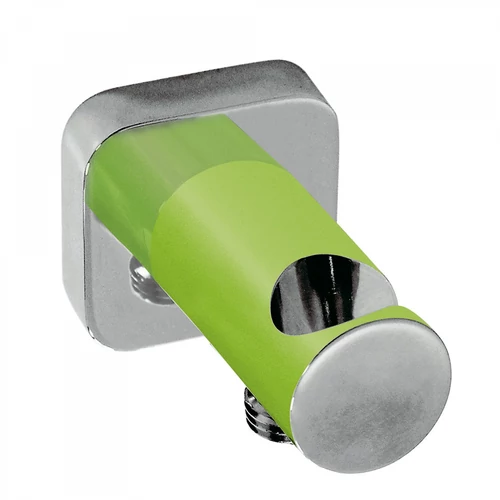 Tres kézi zuhany fali tartó vízbemenettel és visszacsapó szeleppel zöld-króm 20018201VE