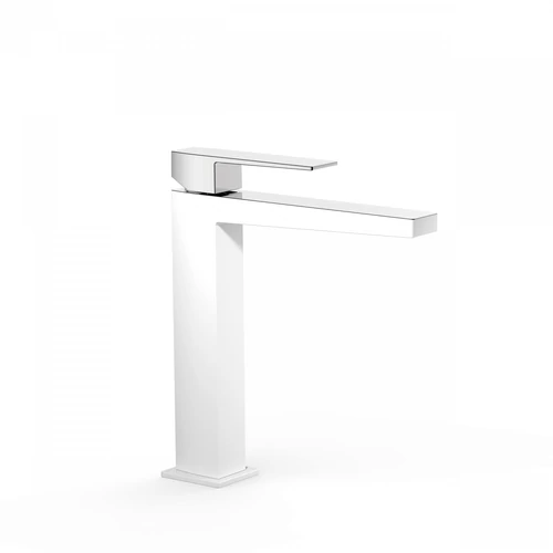 Tres Slim Exclusive egykaros mosdócsaptelep M méretben fehér-króm 20210303BL