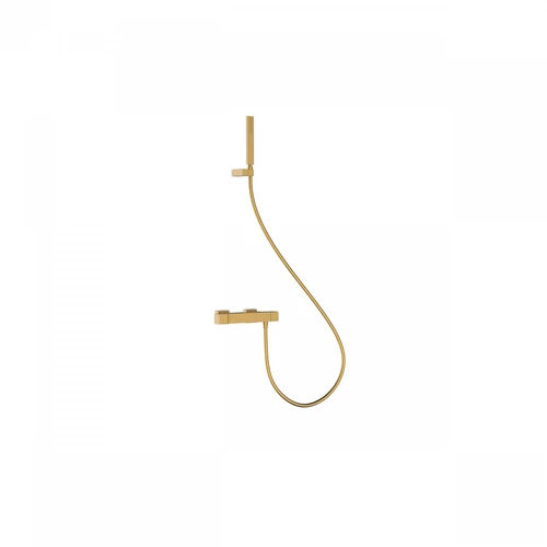 Tres Slim Exclusive termosztátos fali zuhanycsaptelep kézi zuhannyal matt arany 20216409OM