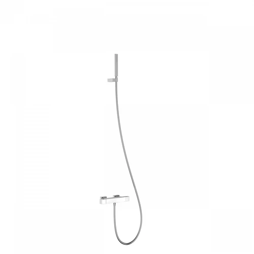 Tres Slim Exclusive termosztátos fali kádcsaptelep kézi zuhannyal fehér-króm 20217409BL