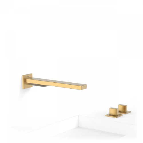 Tres Slim Exclusive 3 lyukas mosdócsaptelep fali 264 mm-es kifolyóval matt arany 20223901OM