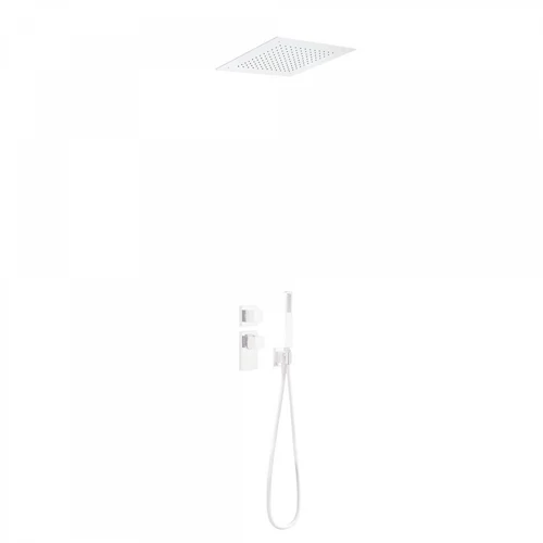 Tres Block-System beépíthető 2 utas termosztátos zuhanyrendszer matt fehér 20625204BM