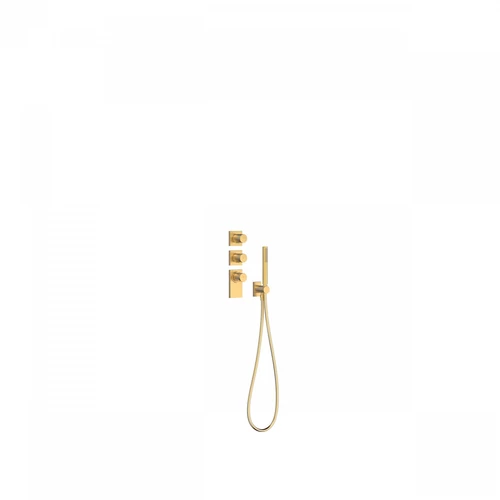 Tres Block-System beépíthető 3 utas termosztátos zuhanyszett matt arany 20635391OM