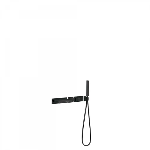 Tres Block-System beépíthető termosztátos kád szett matt fekete 20719201NM