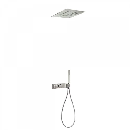 Tres Block-System beépíthető termosztátos zuhanyrendszer acél 20725204AC