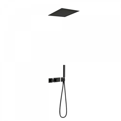 Tres Block-System beépíthető termosztátos zuhanyrendszer matt fekete 20725204NM