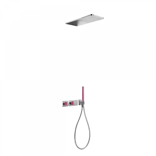 Tres Loft Colors termosztátos falba építhető zuhanyrendszer lila-króm 20735202VI