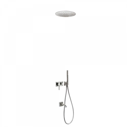 Tres 3V falba építhető egykaros 3 utas zuhanyrendszer kádkifolyóval acél 21027311AC