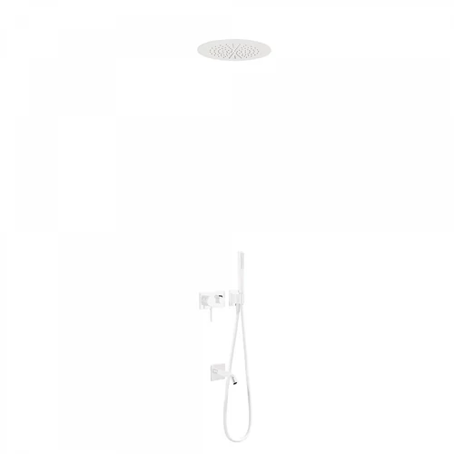 Tres 3V falba építhető egykaros 3 utas zuhanyrendszer kádkifolyóval matt fehér 21027311BM