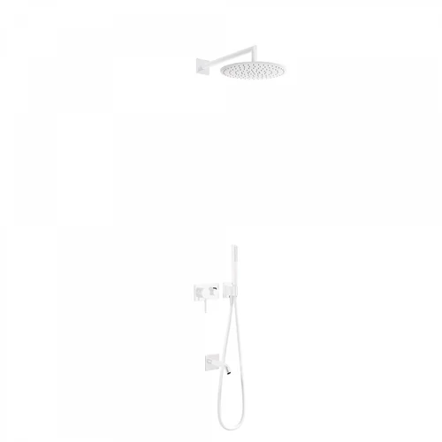 Tres 3V falba építhető egykaros 3 utas zuhanyrendszer kádkifolyóval matt fehér 21027313BM