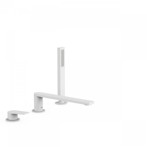 Tres Projekt-Tres kádperembe építhető csaptelep 230 mm-es kifolyóval matt fehér 21116103BM