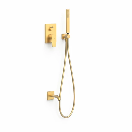 Tres Projekt-Tres egykaros falba építhető 2 utas csaptelep kádtöltővel matt arany 21128007OM