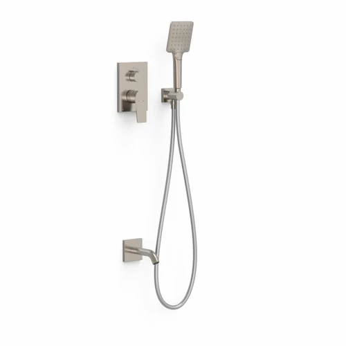 Tres Projekt-Tres egykaros falba építhető 2 utas csaptelep kádtöltővel rozsdamentes acél 21128070AC