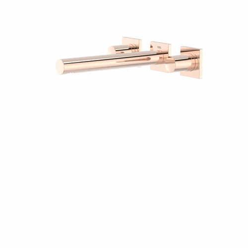Tres Projekt-Tres két fogantyús fali mosdócsaptelep 206 mm-es egyenes kifolyóval rózsa arany 21175201OP
