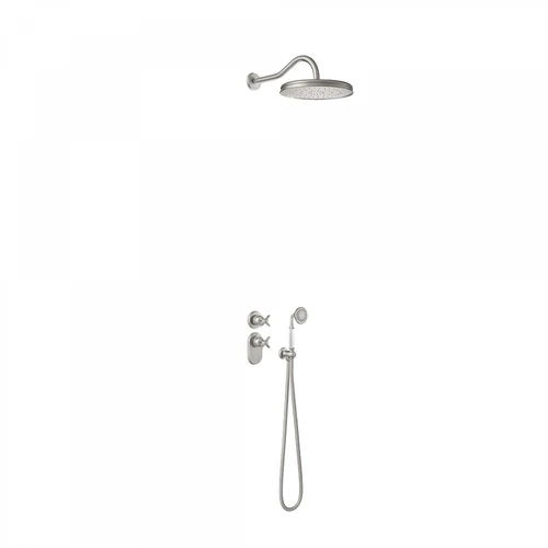 Tres-Clasic falba építhető termosztátos zuhanyrendszer acél 24235202AC