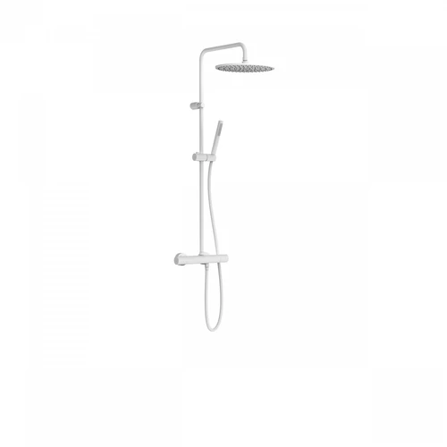 Tres Study Exclusive falon kívüli termosztátos zuhanyrendszer matt fehér 26238701BM