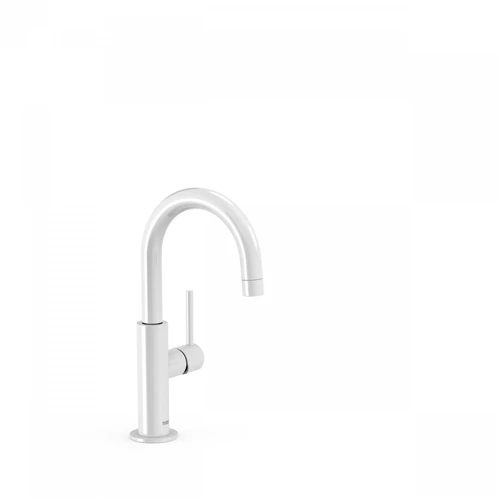 Tres Study Exclusive egykaros íves mosdócsaptelep S méret fényes fehér 26290403TBL