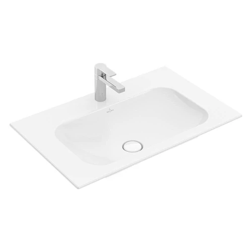 Villeroy & Boch Finion 100 x 50 cm-es beépíthető mosdó 1 csaplyukkal Stone White CeramicPlus felülettel túlfolyó nélkül - 4164A2RW