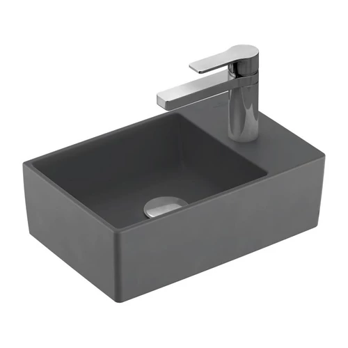 Villeroy & Boch Memento 2.0 40 x 26 cm-es kézmosó 1 csaplyukkal Graphite CeramicPlus felülettel - 43234GI4